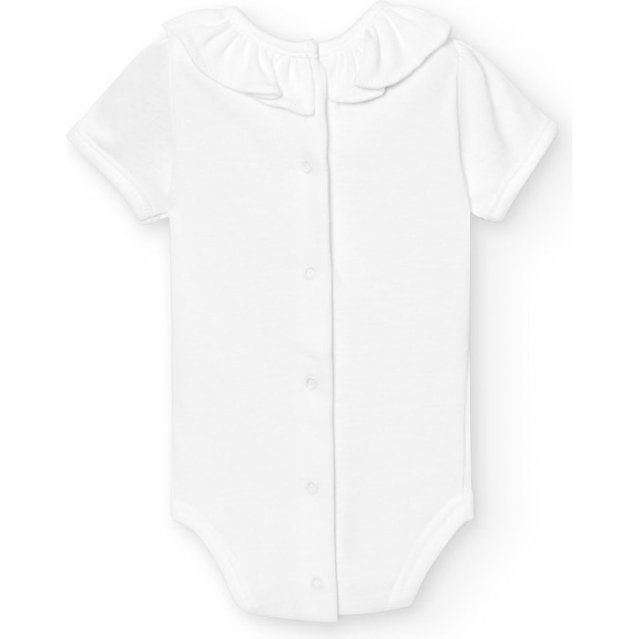 Body bebé manga corta cuello volante