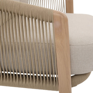 Fauteuil de salon de jardin Nelora beige
