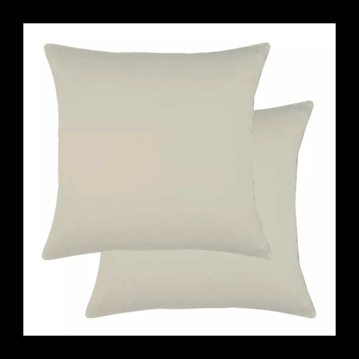 Lot de 2 taies satin de coton uni brun Ava uni camel