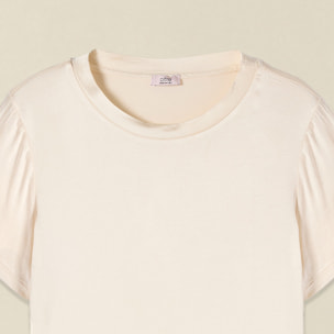 Oltre - Blusa in raso misto viscosa - Bianco