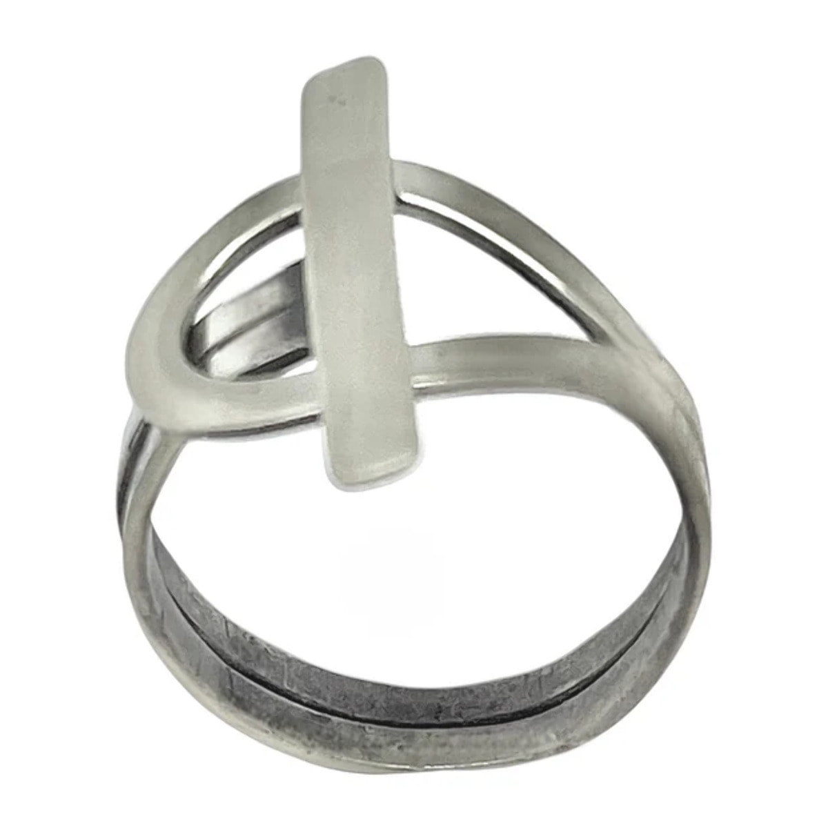 Anillo Cierre en latón chapado plata de ley 10µ