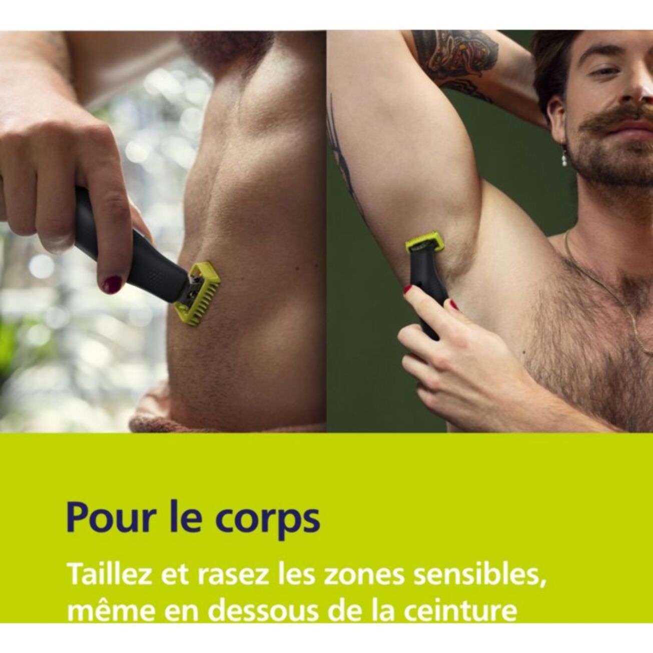 Tondeuse multi usages PHILIPS OneBlade QP6652/61, molette réglable, 20 hauteurs de coupe, précision 0,4 mm, autonomie 120 mn