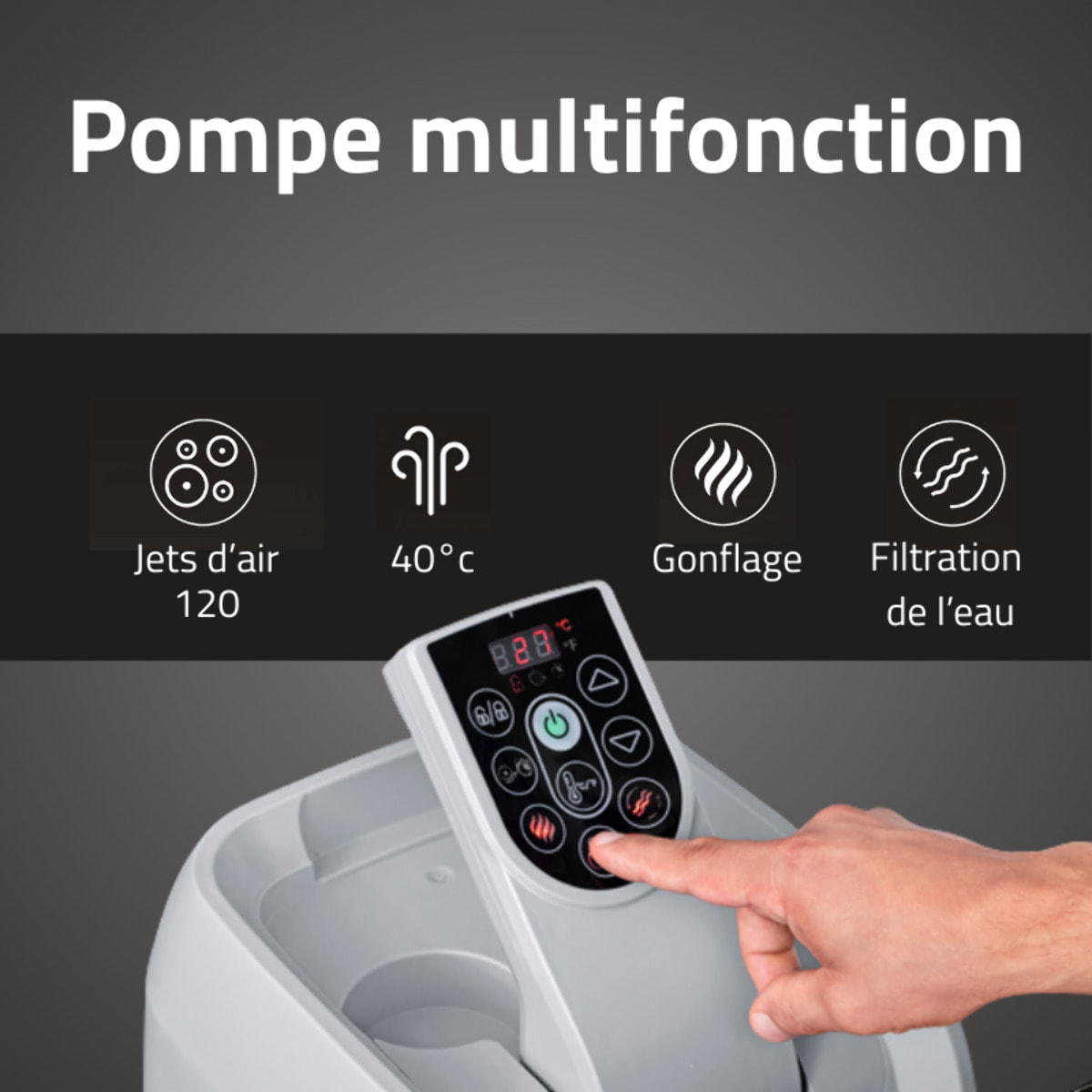 Bestway Spa gonflable rond Lay-Z-Spa Zurich AirJet 2-4 personnes