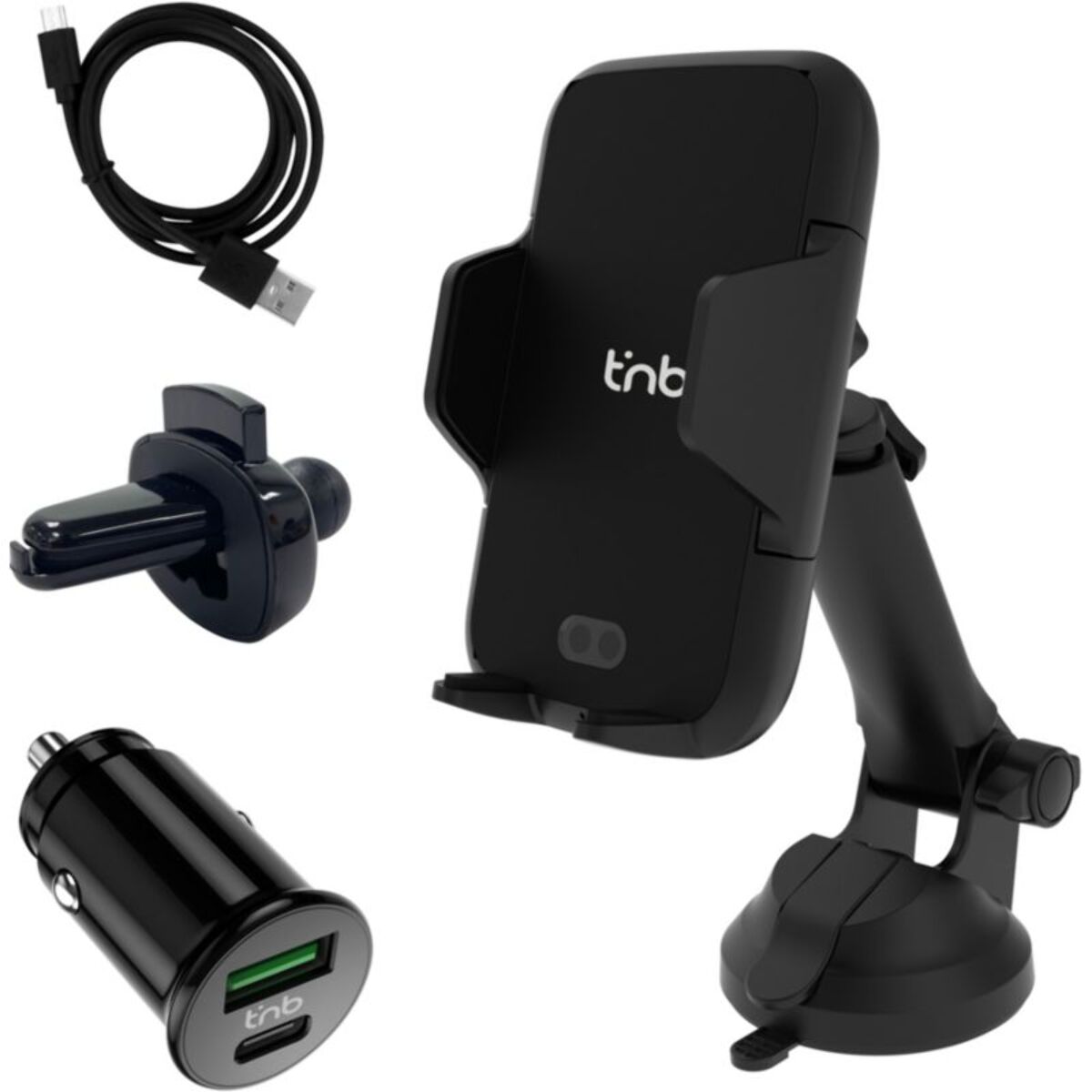 Support smartphone TNB voiture motorisé 3 en 1 avec chargeur