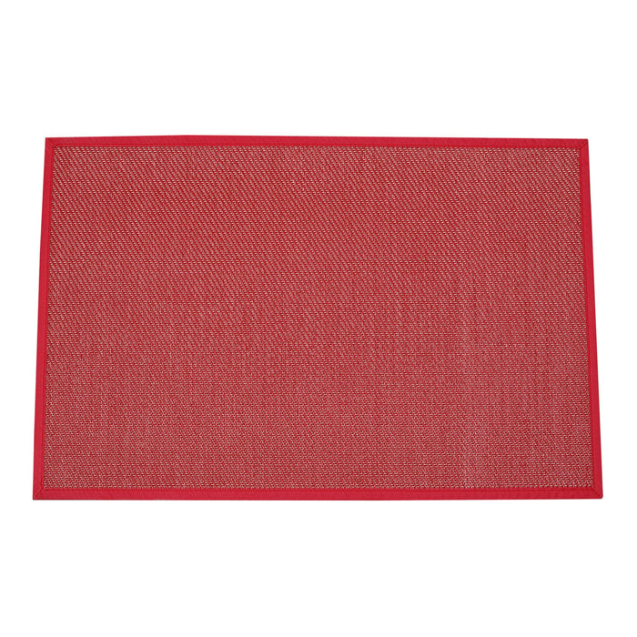 Alfombra de vinilo tejido ELEGANT rojo con ribete