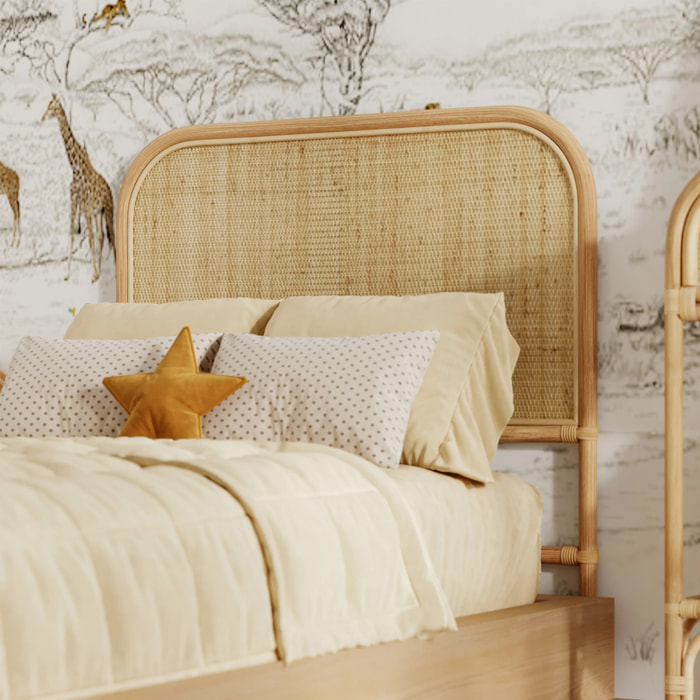 Tête de lit 90 cm en rotin naturel - Grace