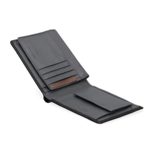 Portafoglio uomo vera pelle - Modello False - Casual - 12.0 x 9.5 x 2.0 cm