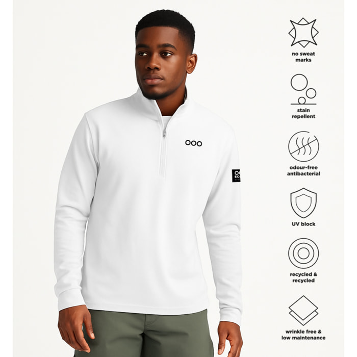 Sudadera ECOON modelo La diagonale des Fous en color Blanco