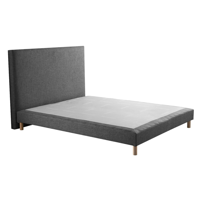Sommier confort durable SYMBIOSE avec tête de lit lisse élégante