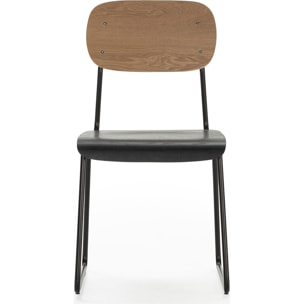 Lot de 2 chaises effet bois - EKEN
