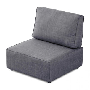 Puff para sofá modular Cubiq Gris