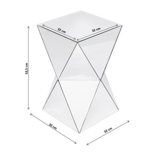 Table d'appoint Luxury Triangle argent Kare Design