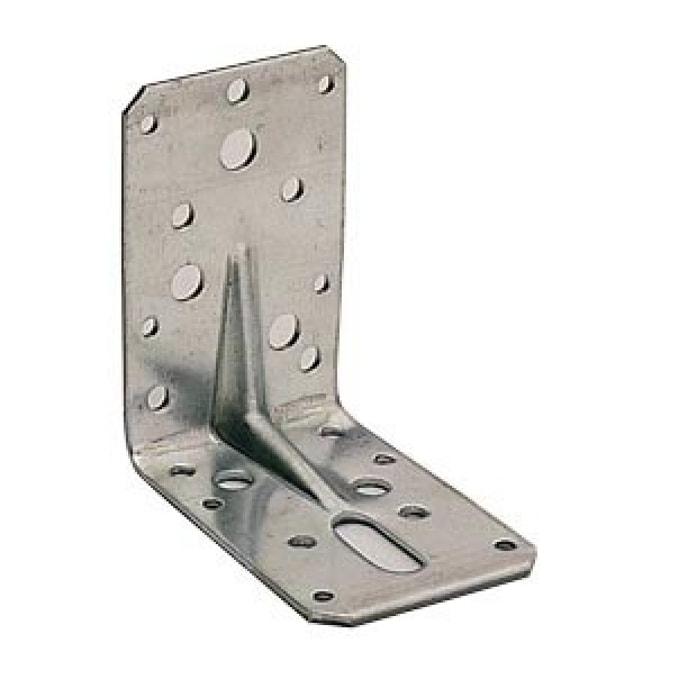 Équerre mixte d'assemblage avec renfort WAELBERS - E2 - 90x90x60mm - Épais.2.5mm - 4904.11