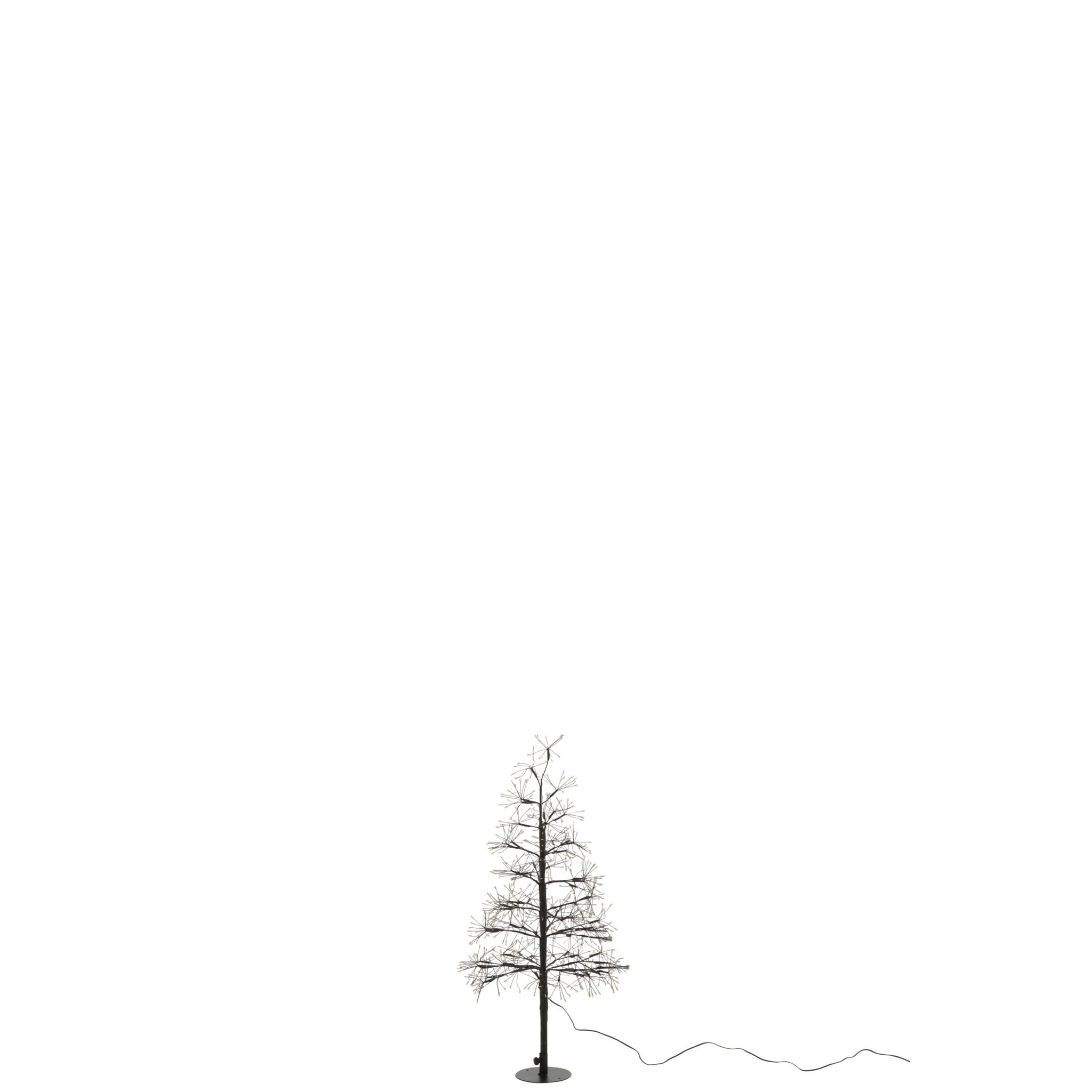 J-Line décoration Arbre - blanc chaud - acier - noir - extra large - LED
