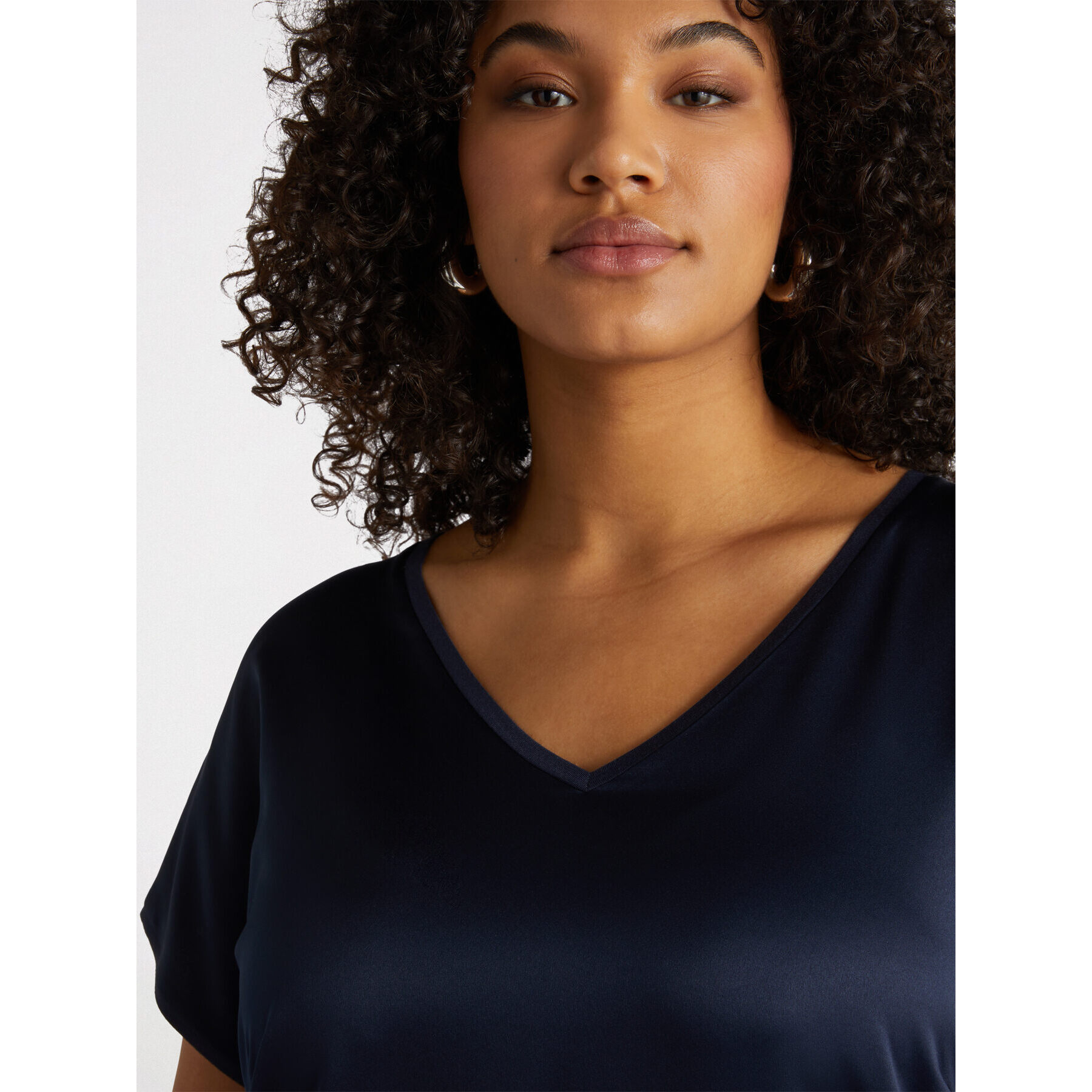 Fiorella Rubino - T-shirt in raso e jersey - Blu