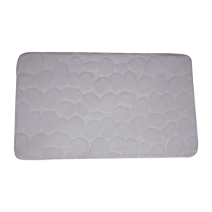 ALFOMBRA DE BANO DE ESPUMA PIEDRAS GRIS 50X80 CM
