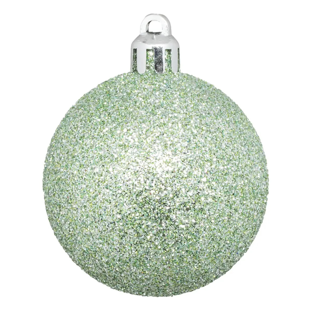 Boule de Noël plastique 50mm x5 vert amande