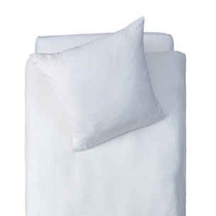Parure de lit enfant en gaze de coton - Blanc