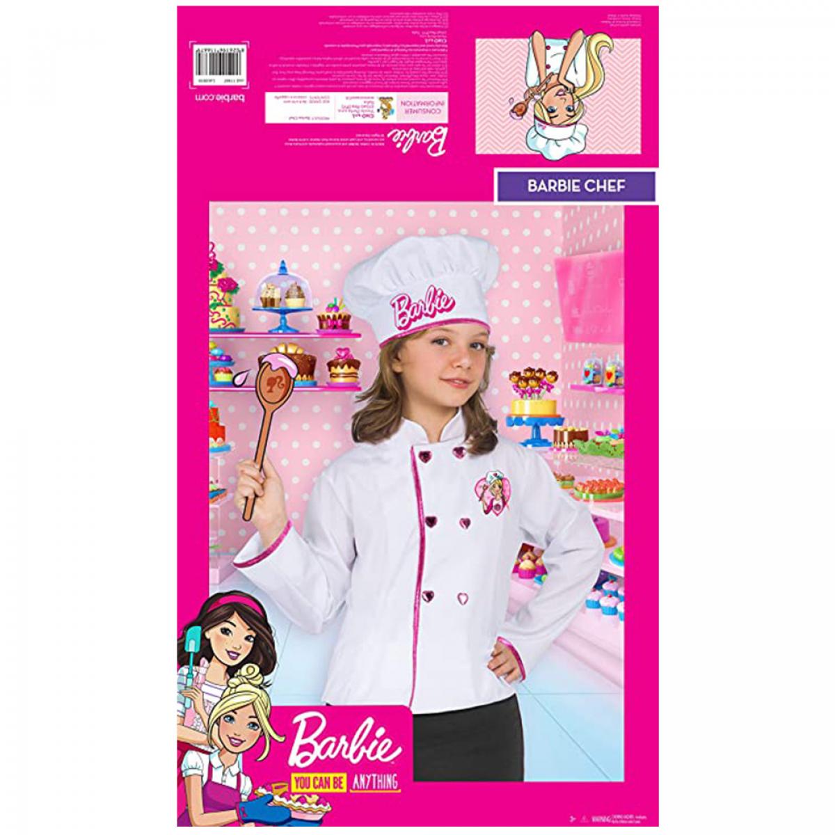 Barbie Chef Giacca E Cappello Costume Bambina