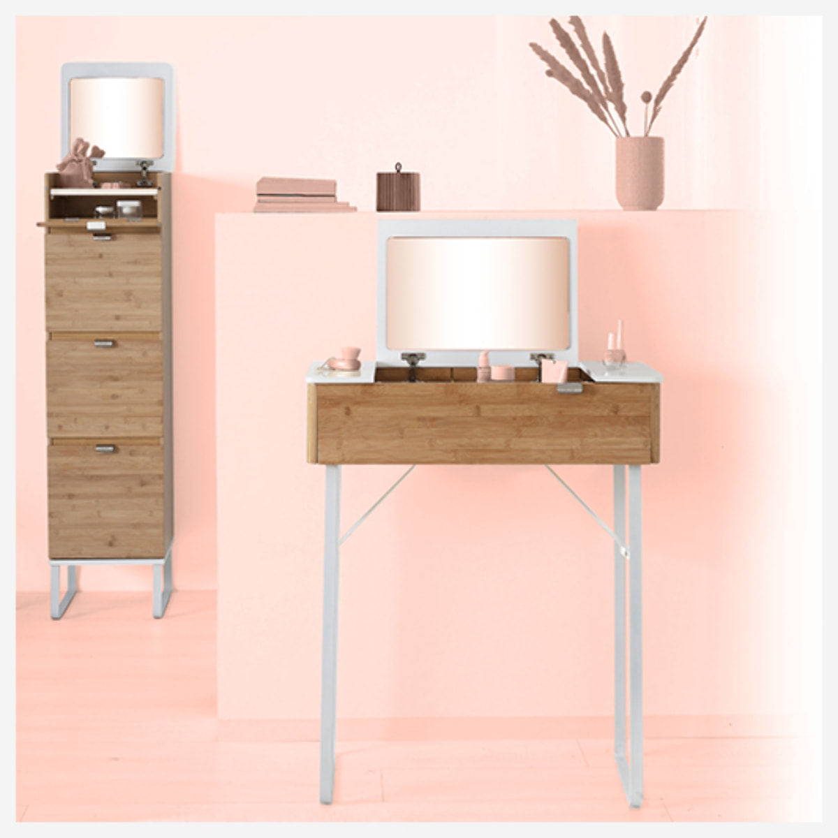 Chiffonier 3 tiroirs bambou Levia