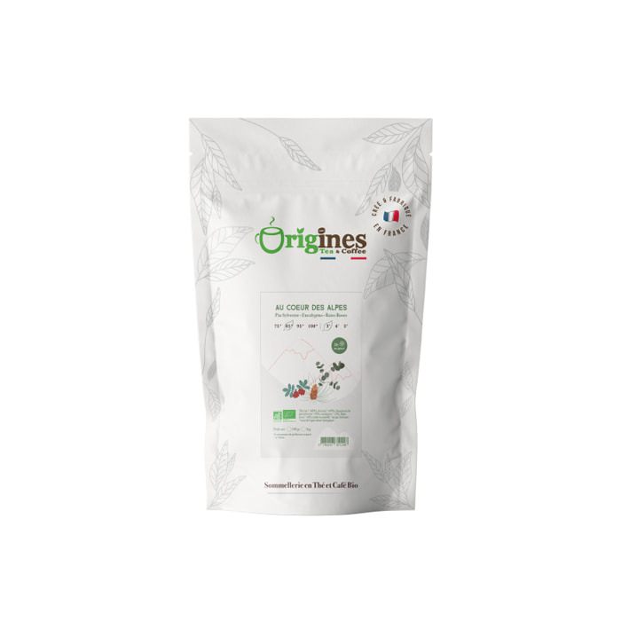 Au coeur des Alpes - Thé Vert et Noir Alpin bio - Sachet 100g