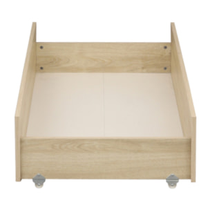 Tiroir pour lit bébé évolutif - décor bois chêne sépia