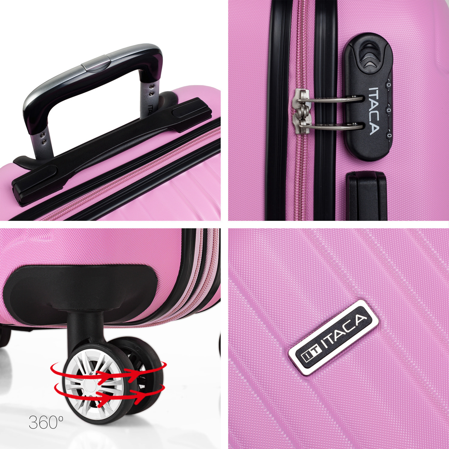 Maleta Itaca Sevron Set 2 Unidades Rosa