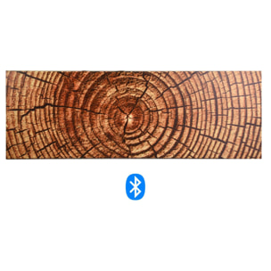 Quadro stampa con bluetooth marrone cm150x50x4