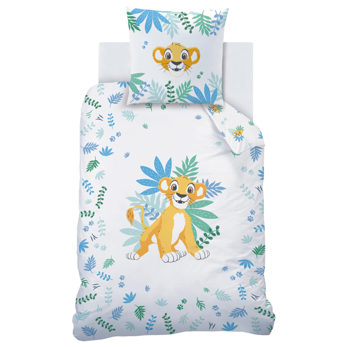 Parure de lit imprimée 100% coton, DISNEY HOME LE ROI LION SIMBA