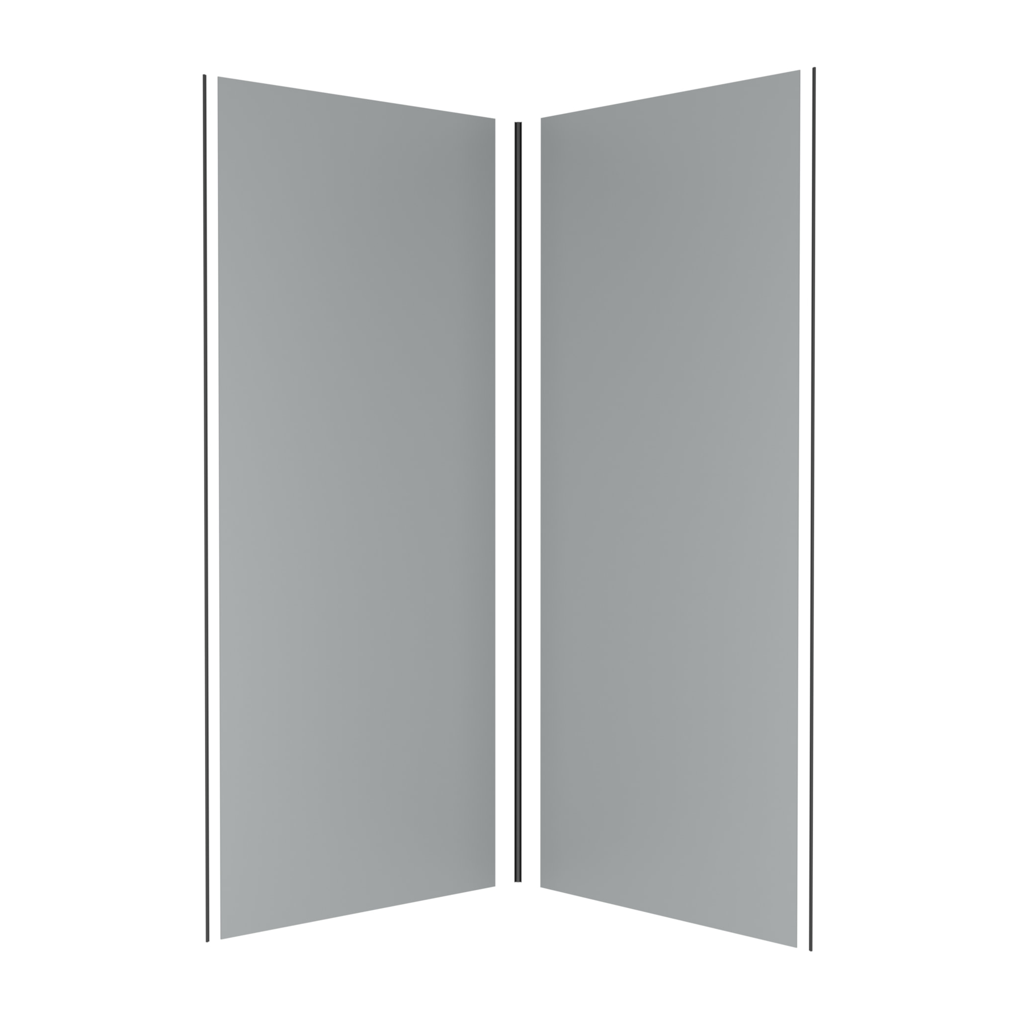 Pack 2 Panneaux muraux Silvere 90x210cm + Profilés noir - WALL'IT