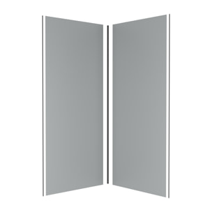 Pack 2 Panneaux muraux Silvere 90x210cm + Profilés noir - WALL'IT