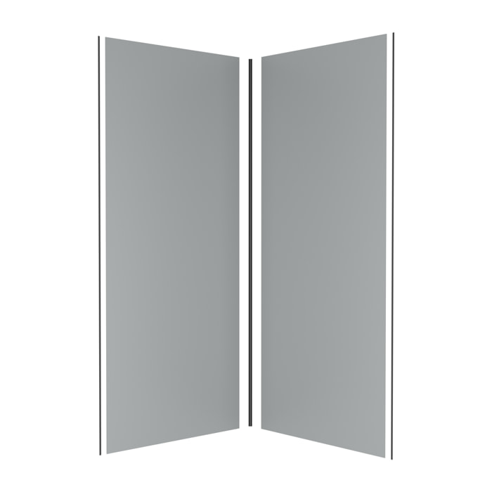 Pack 2 Panneaux muraux Silvere 90x210cm + Profilés noir - WALL'IT