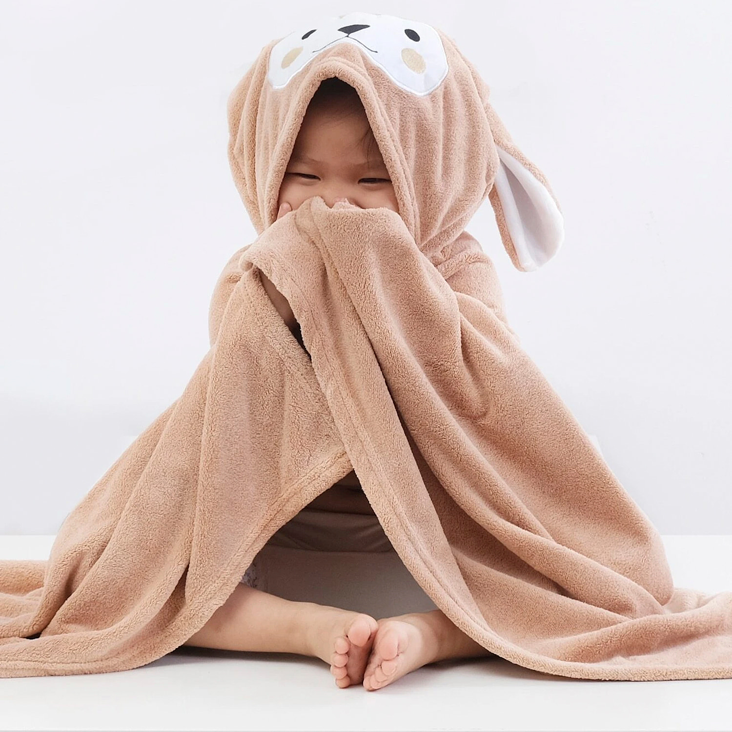 Asciugamano per bambini dal design coniglietto.