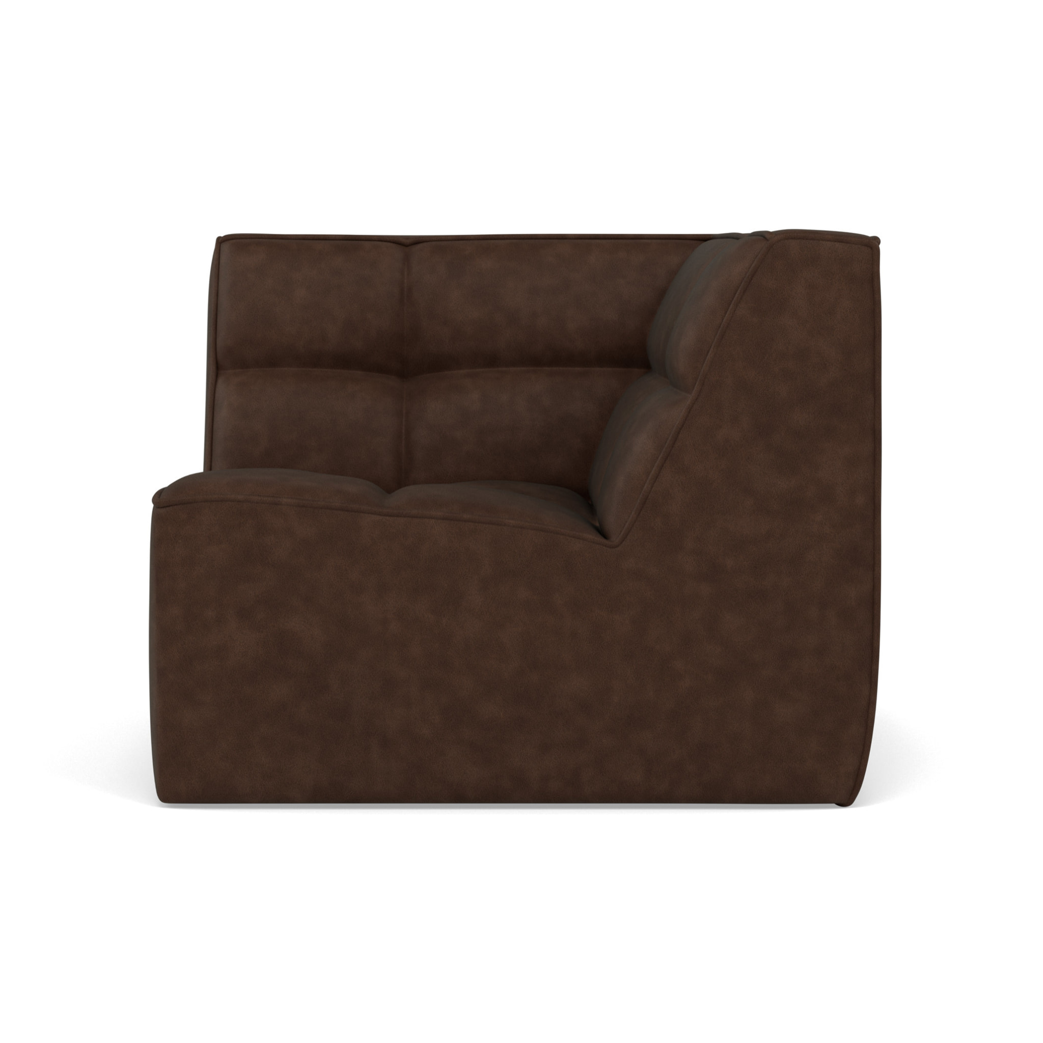Alya - module d'angle en simili - Marron