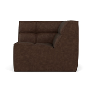 Alya - module d'angle en simili - Marron