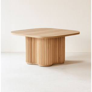 Table basse carré avec pied de forme organique 80cm ALBA
