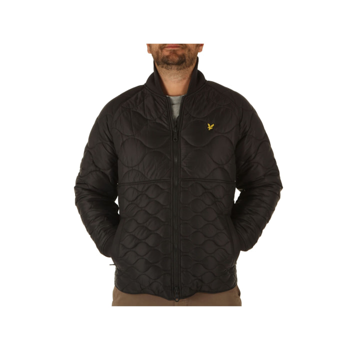 Piumini Lyle & Scott Quilted Bomber Jacket Black Ice Nero