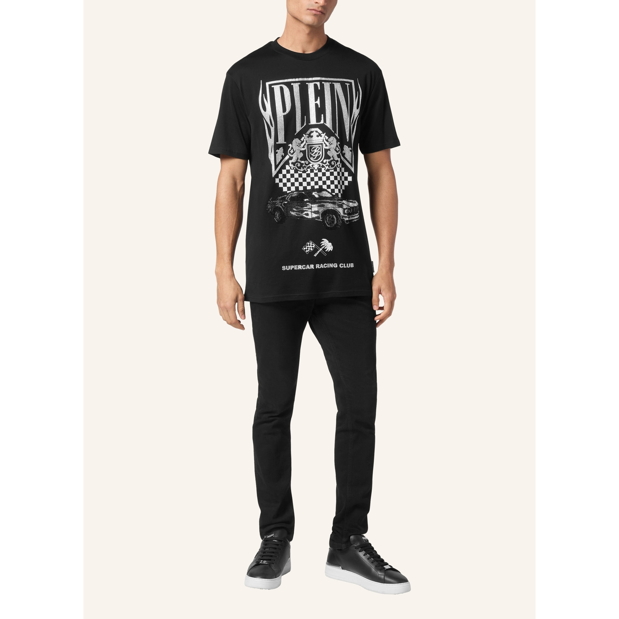 PHILIPP PLEIN T-Shirt Round Neck RACING
