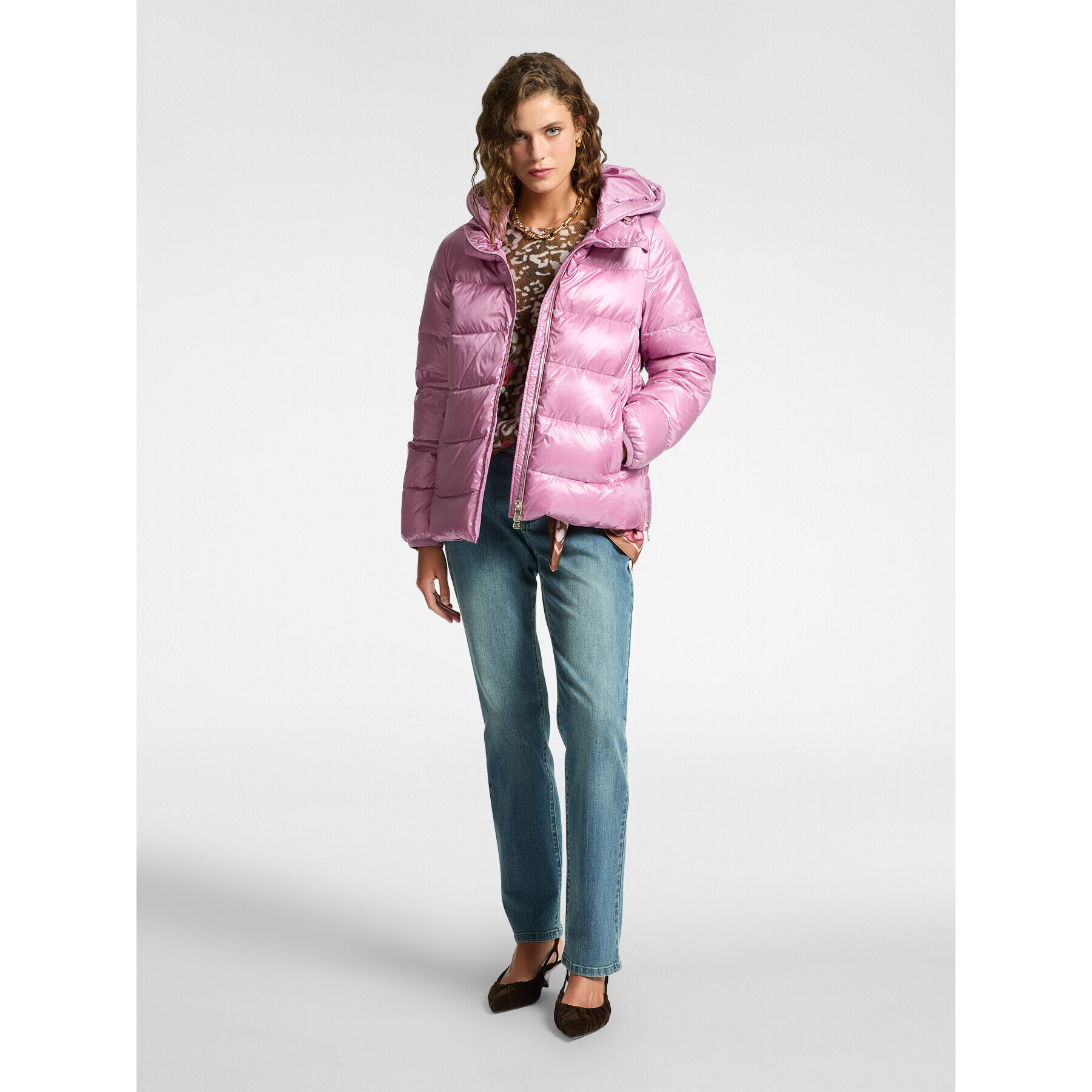 Elena Mirò - Chaqueta ligera acolchada de plumón - Rosa