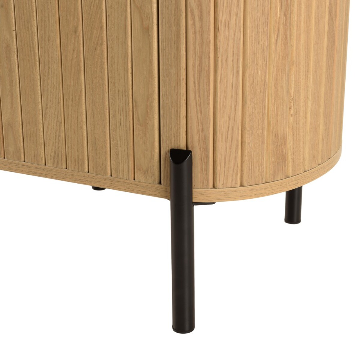 CHARLIE - Table de chevet bois 1 porte style rétro pin marron