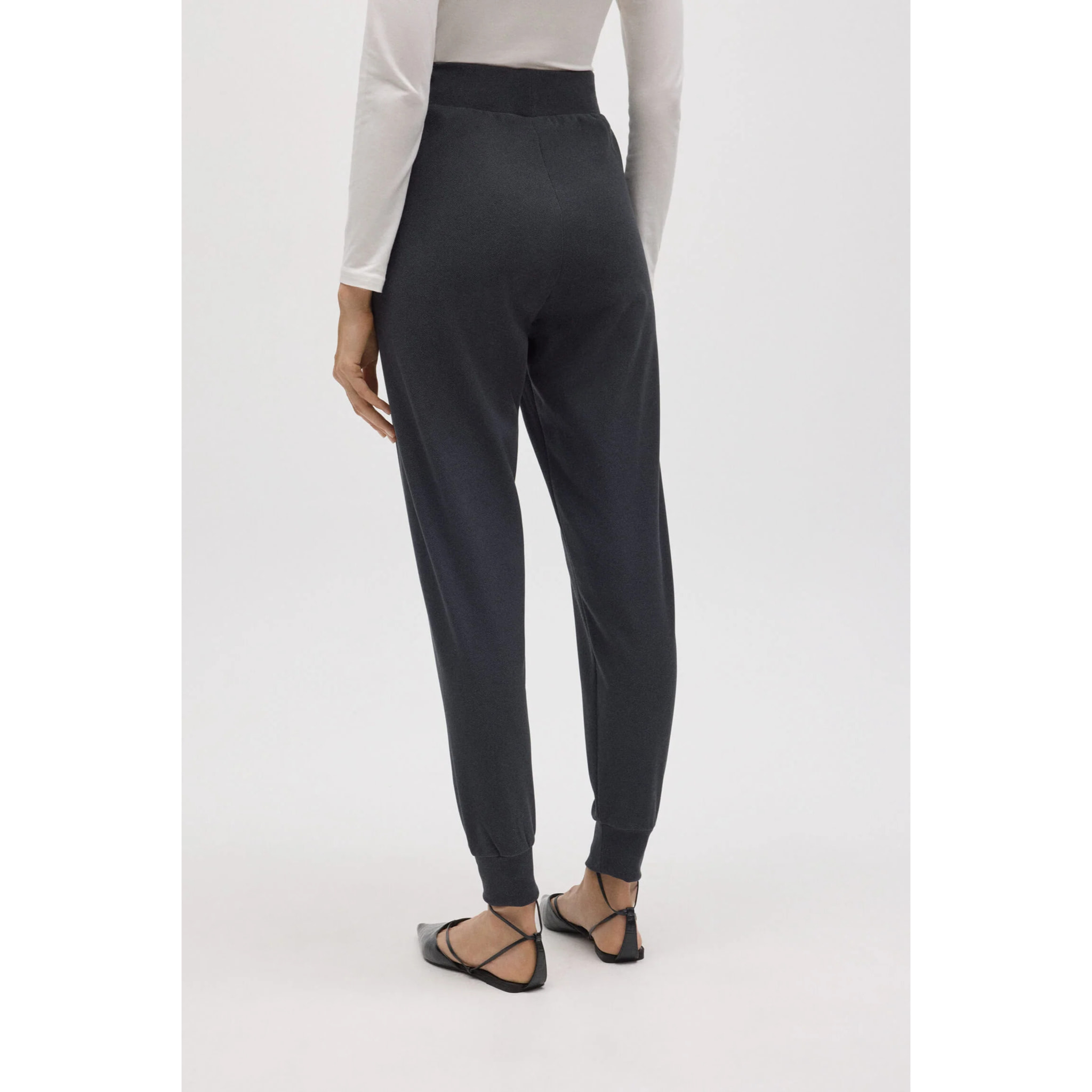 Pantaloni jogger color carbone testurizzati