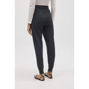 Pantaloni jogger color carbone testurizzati