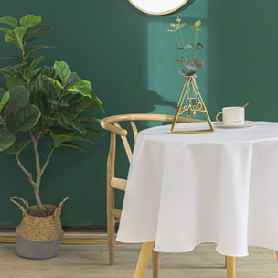 Nappe ronde infroissable et anti-tâches - Blanc