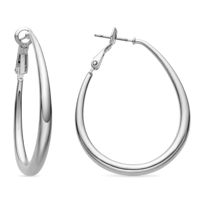 Pendientes de 38mm de diámetro acabado plata