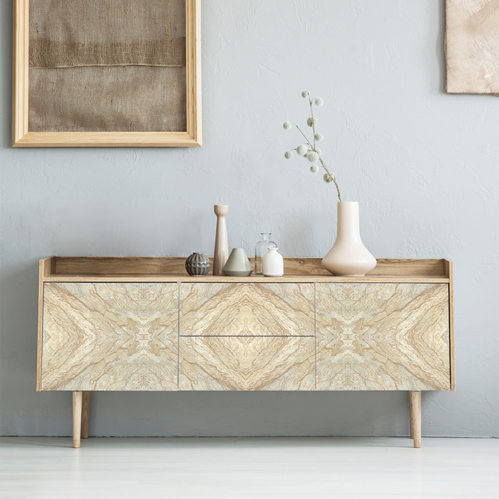 Sticker marbre pour meuble sable 60 x 90 cm