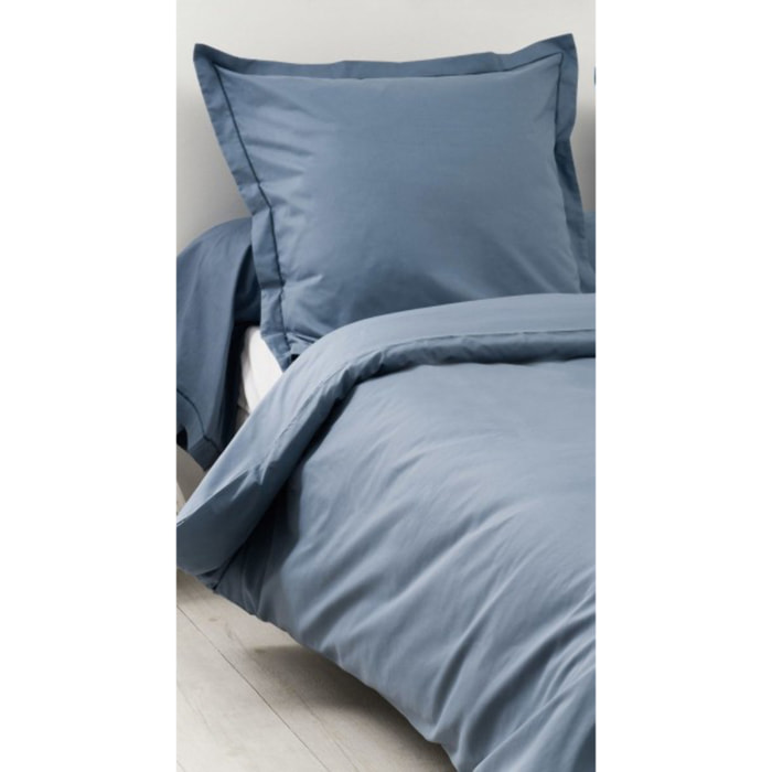 Housse de Couette Unie en 100 % Coton - Bleu Marine