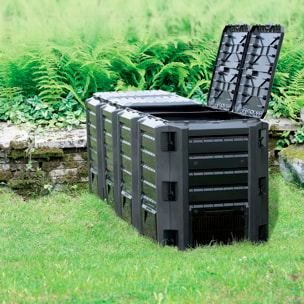 Planta de compostaje module compogreen 1600l., dimensiones (mm) 2610x719x826, color negro