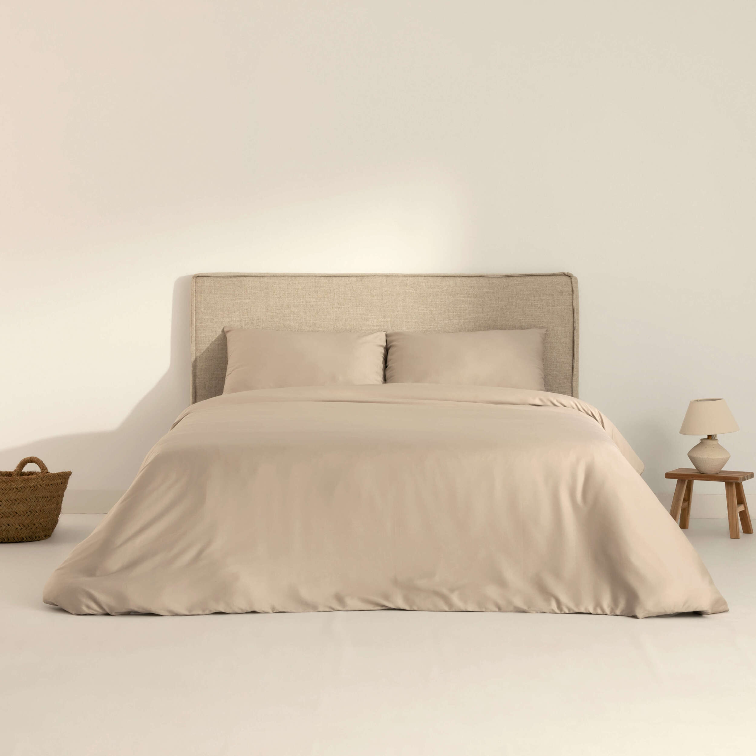 Housse de couette en satin 157 fils Cement