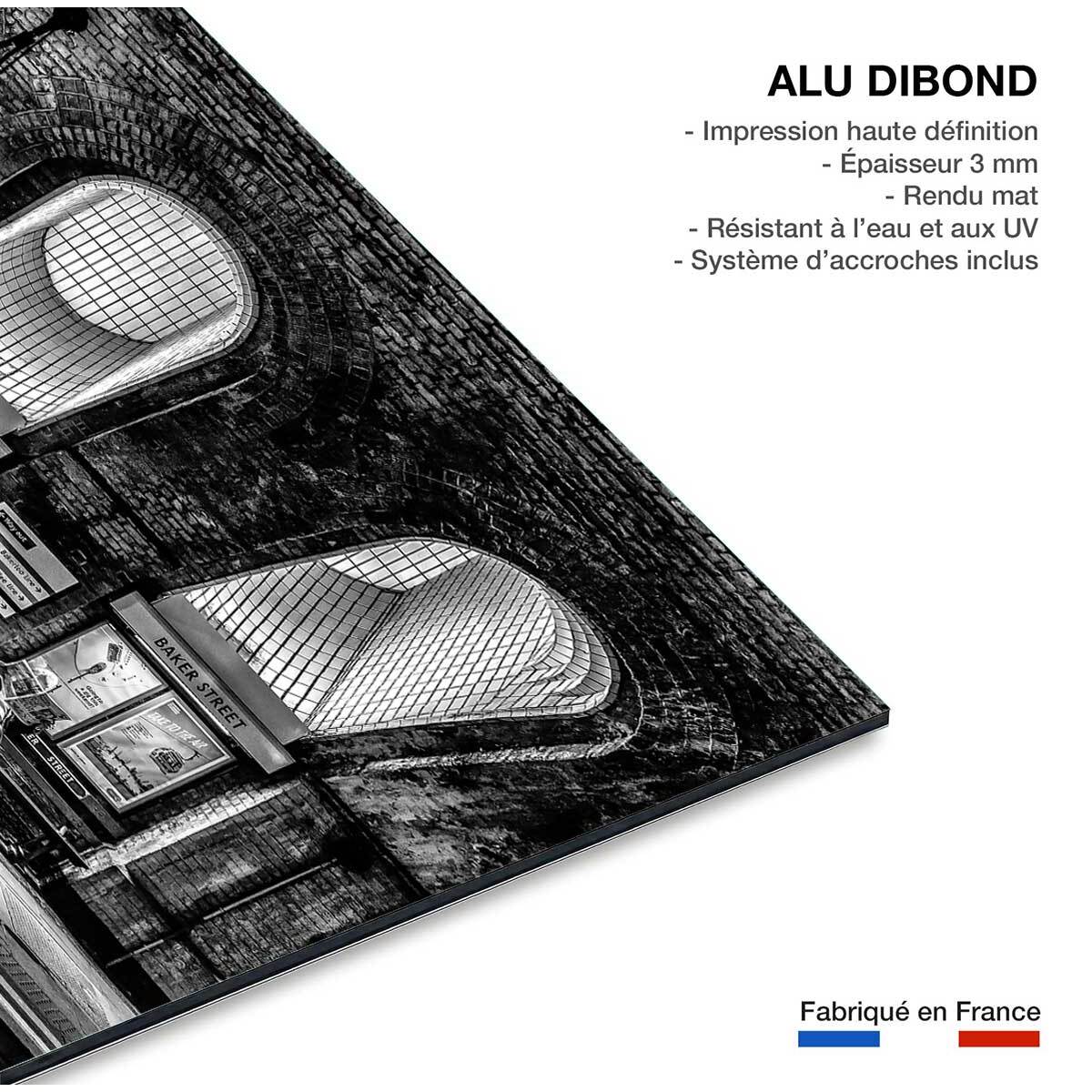 Tableau noir et blanc baker street Tableau alu Dibond