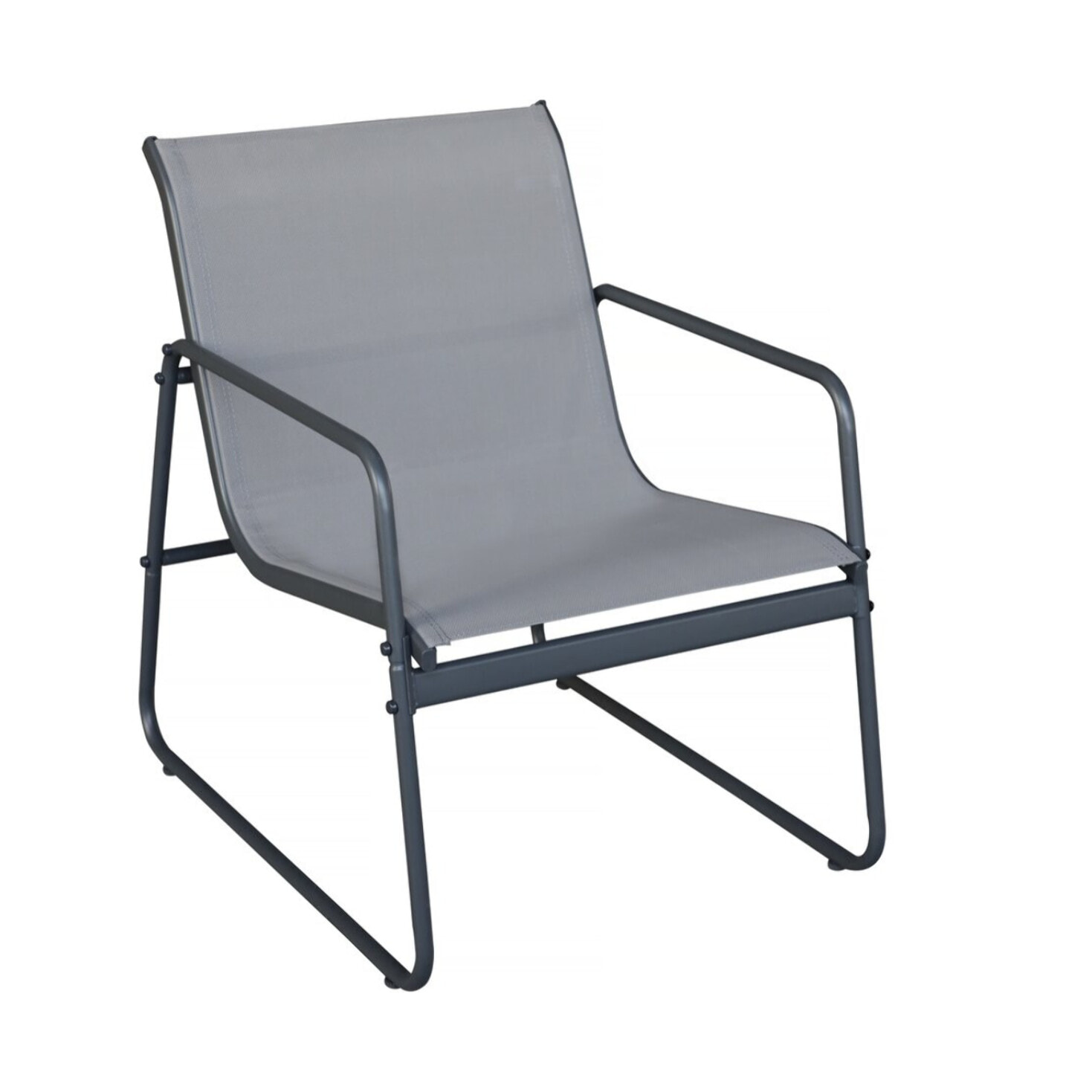 Salon de jardin en métal "Fortaleza" - 4 places - Gris clair